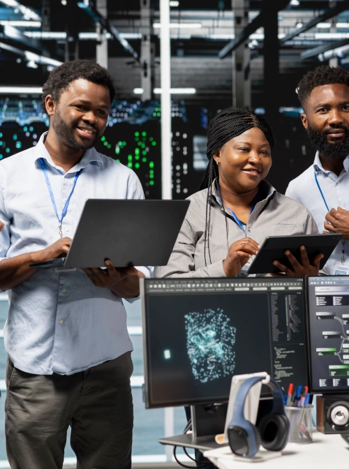 Team working on digital workflows